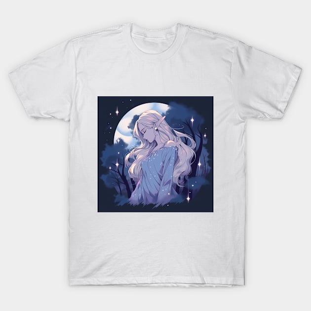 elf forest night T-Shirt by WabiSabi Wonders